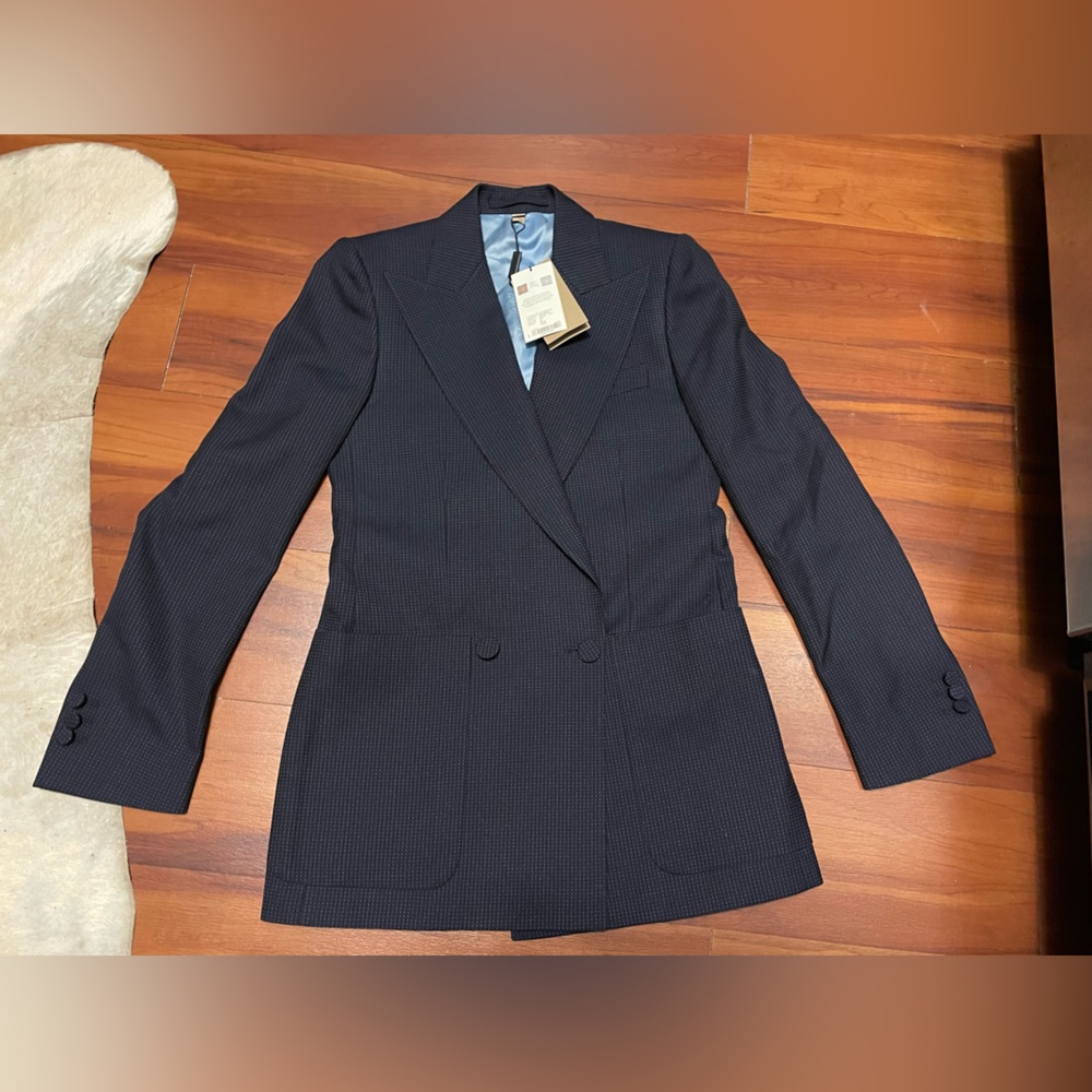 Burberry Women's Navy Blue Blazer Jacket 2 NWT $1980
